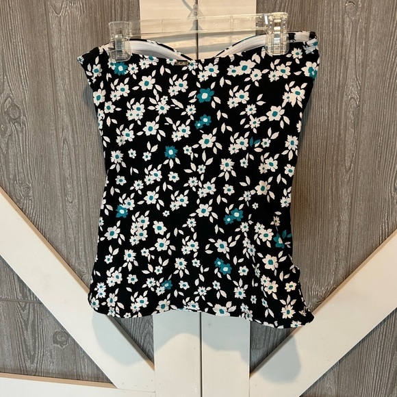 D05.12. Anne Cole Multicolor Strapless tankini Sz S nice condition. - Picture 4 of 5